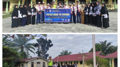 Satlantas Polres Rohil Edukasi Tertib Berlalu Lintas di SMP N 6 Ujungtanjung