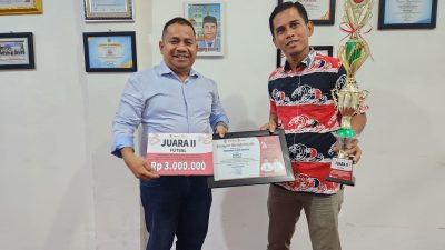 Tim Perumda Tuah Sekata Juara II Futsal Antar OPD Dalam Rangka Hari Jadi Kabupaten Pelalawan