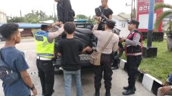 Respon Cepat Regu B Pos PAM II Torgamba Polres Labusel Tangani Laka Lantas di SPBU Simpang Karo